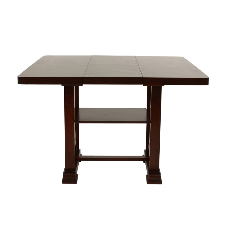 Table de salle à manger moderne en placage de cerisier moderne avec rallonge et rangement, convenant à la pièce et pouvant accueillir 6 personnes