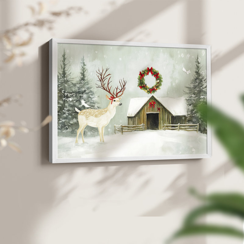 Chirstmas Art-CDLI -Framed Print - Restickable, H 11 po x l 14 po, Blanc
