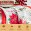 Serviettes de table Maison d'Hermine Poinsettia Noël 100 % coton - 51 x 51 cm