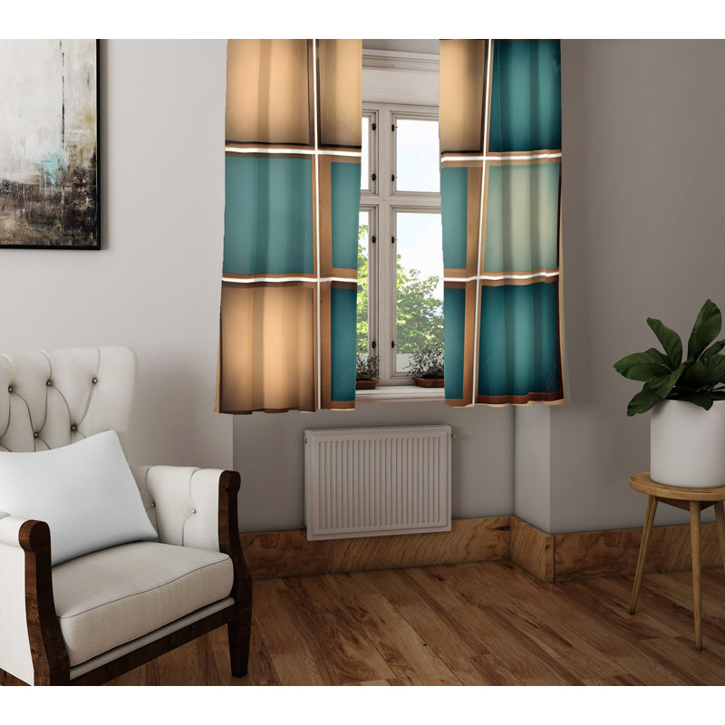 Bir Semi Sheer Curtain Pair, 56" W x 78" L
