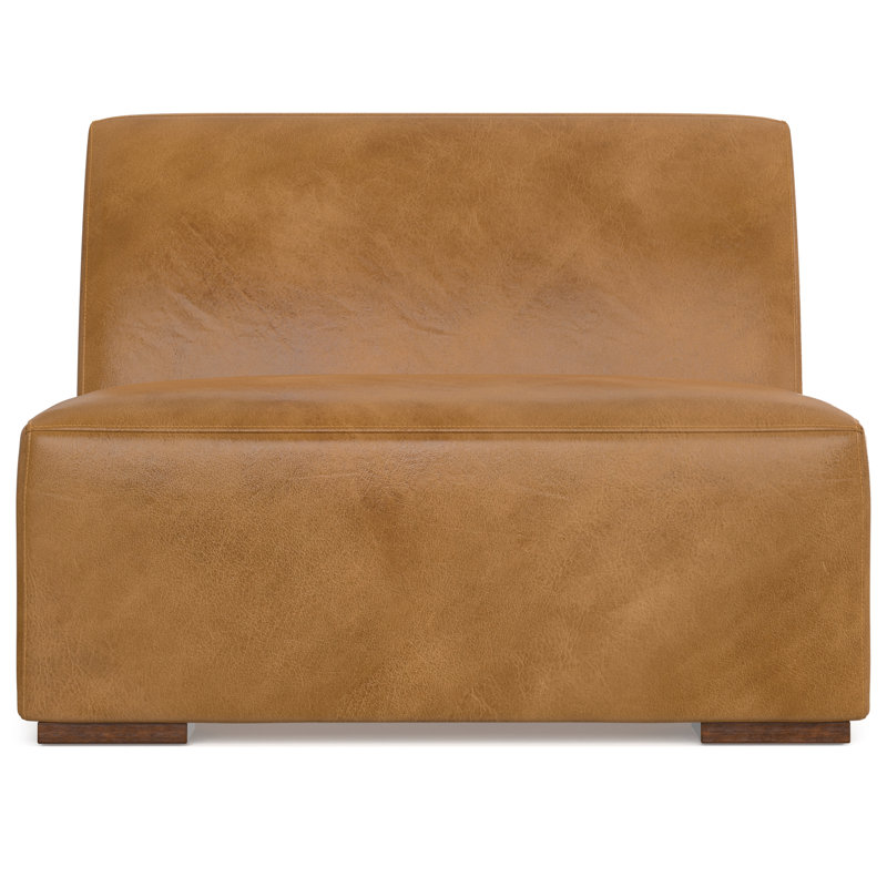 Rex Center Sofa Module 34-inches Wide, Handcrafted Modern-Style Armless Sofa or Armless Chair for Living Room and Family Room