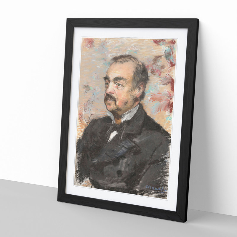 Julien De La Rochenoire by Edouard Manet - Picture Frame Painting, Black, 48cm H x 36cm W x 2cm D