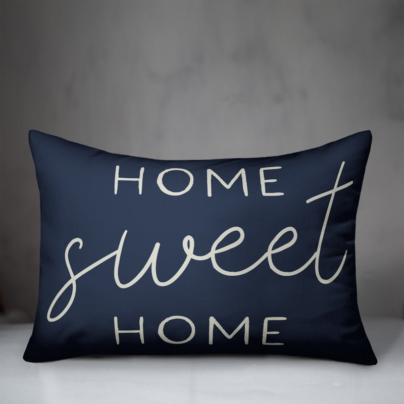 Outdoor Reversible Throw Pillow, Blue