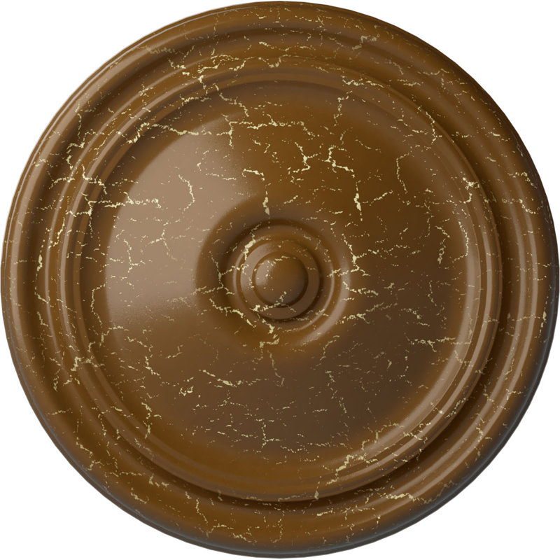 Médaillon de plafond Endurathane Palmetto, DE 12 1/8 po x P 3 1/2 po x P 1 po (convient aux auvents jusqu'à 4 7/8 po), finition topaze fumée peinte à la main