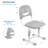 Kids 12.6'' Adjustable Height Desk Or Activity Chair Desk / Activity Chair and Ottoman-97832794