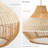 Beatrice Rattan Pendant Light - Natural Dome 1-Light Polished Handwoven Dimmable Light Fixture For Kitchen Island, Kitchen, Dining Room, Living Room, Bedroom or Hallway in Boho, Country, Farmhouse, Modern Farmhouse & Mid-Century Modern Style-1931318391