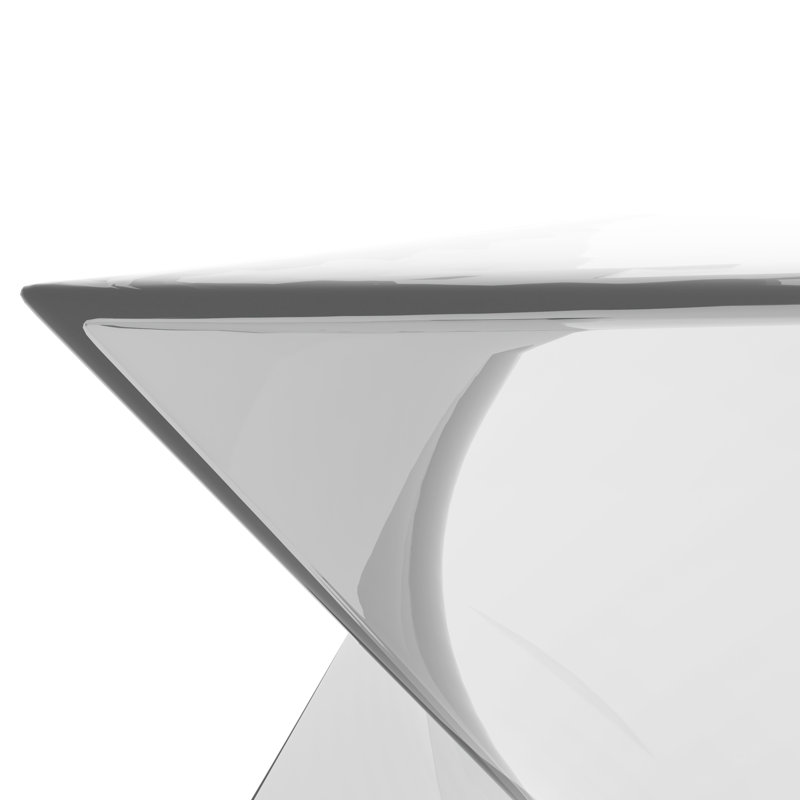 Table d'appoint sculpturale 17 po Leisuremod, Transparent, Single