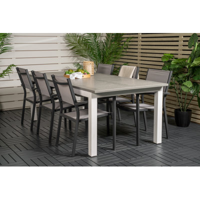 Jayesh 6 - Person Patio Dining Set with Extendable Rectangular Table