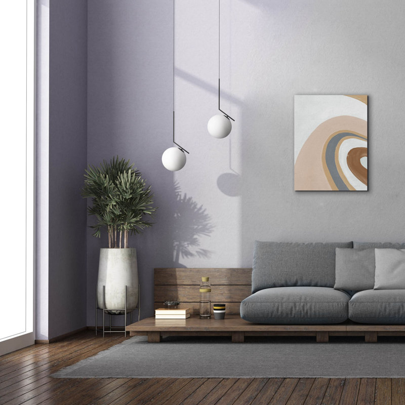 Wrought Studio 'In The Groove 1 Brown' by Danhui Nai Canvas Wall Art, H 34 po x l 26 po