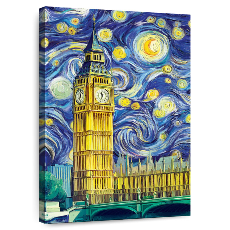 Aime Big Ben Starry Night, 51" H x 34" W