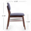 Ensemble de 2 chaises de salle à manger rembourrées Mid-Century avec structure en bois d'hévéa, noyer-293743336