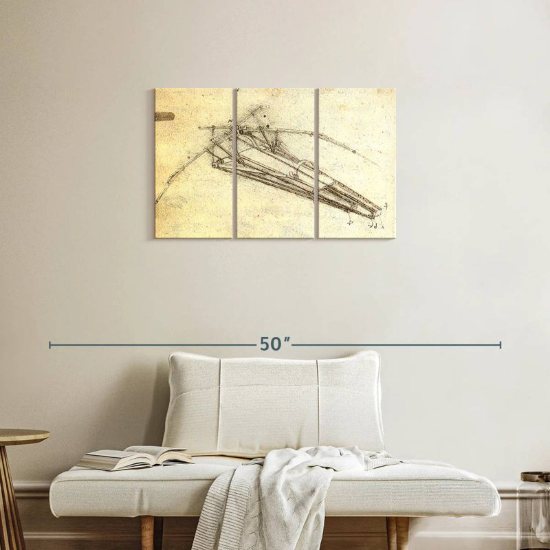 Laelle Design For A Flying Machine, 20" H x 33" W