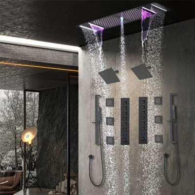 Douche musicale thermostatique avec valve brute