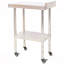 Table de préparation en acier inoxydable, 24 x 15 x 35 1/2 po, capacité de travail de 440 lb, table de travail en métal robuste avec tablette de dosseret réglable et 4 roulettes, poste de travail commercial pour restaurant de cuisine