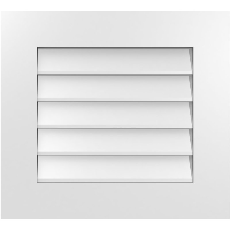 Vent à pignon rectangulaire en uréthane non-fonctionnel, H 20 po x l 22 po x P 1 po