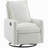 Swivel Rocker Recliner Chair, Glider Rocker Recliner, Rocking Chair Nursery For Living Room Bedroom Apartment,Teddy Fleece,White (Old SKU: N701P204798K)-1510736488