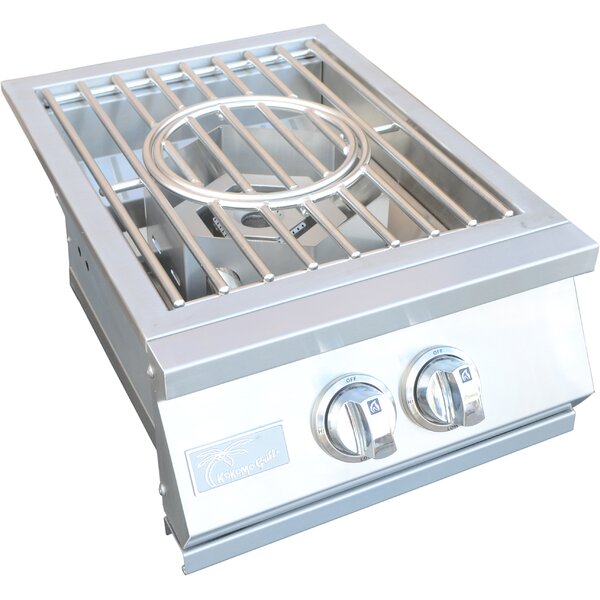 PGS Natural Gas Double Side Burner for Outdoor Kitchen, Drop-In