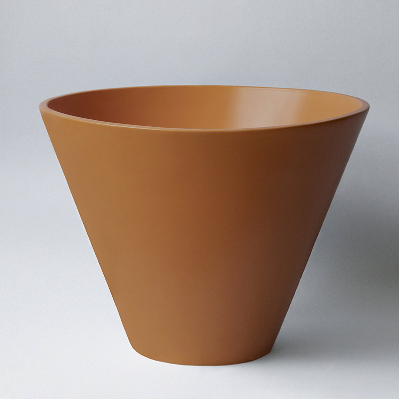 Handmade Ceramic Planter, Paprika, 13" H x 17" W x 17" D
