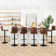 Lolar Swivel Upholstered Adjustable Height Counter Stool with Metal Frame