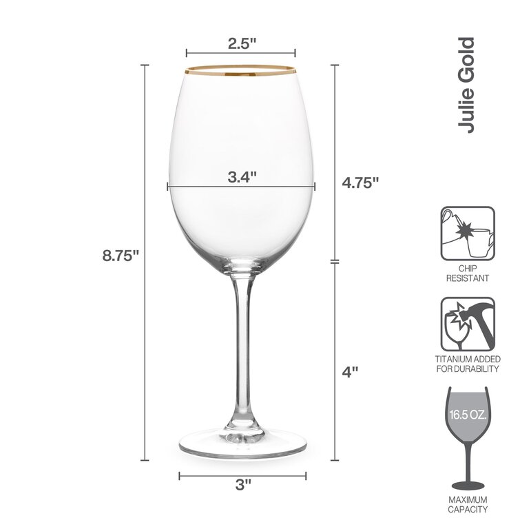XL Oversized Wine Glass Dimensions & Drawings