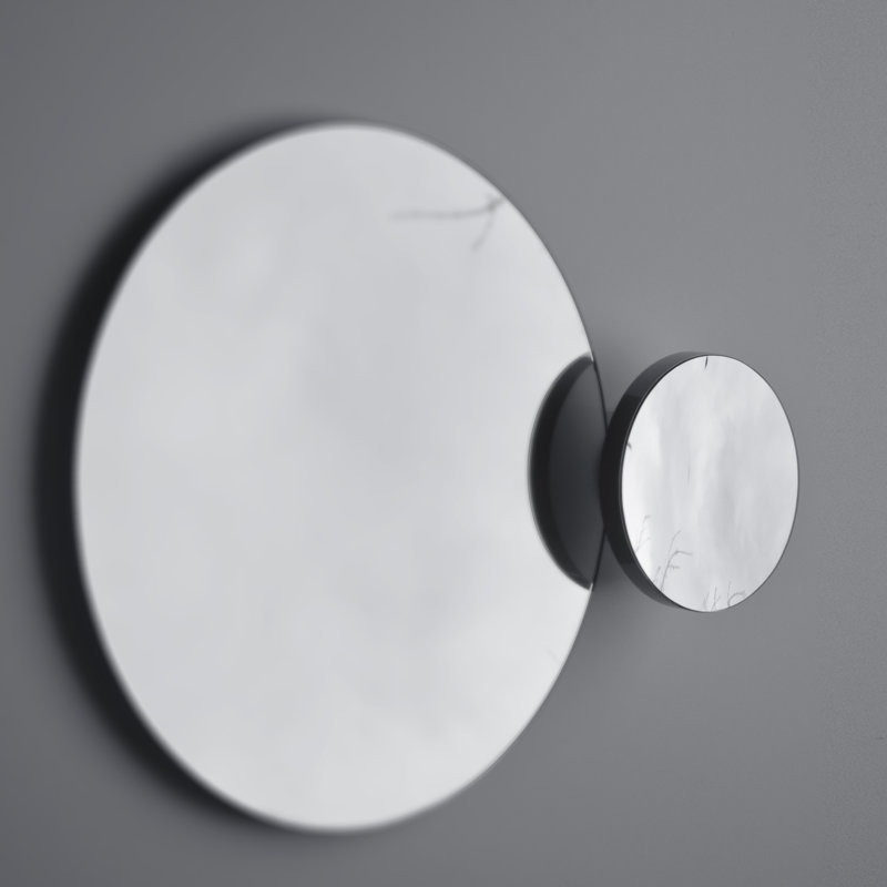 Mendocino Round Mirror, Dark Oak