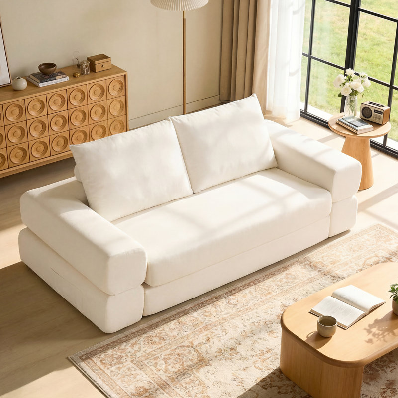 Canapé-lit Boneless Sleeper, Cream Chenille