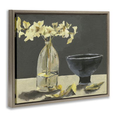 Nature morte, art mural encadré avec composition flottante, design par Melissa Wang