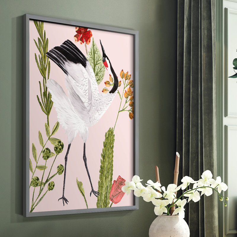 Birds in Motion VI Framed Print - Solid Wood, Grey, 10" H x 8" W