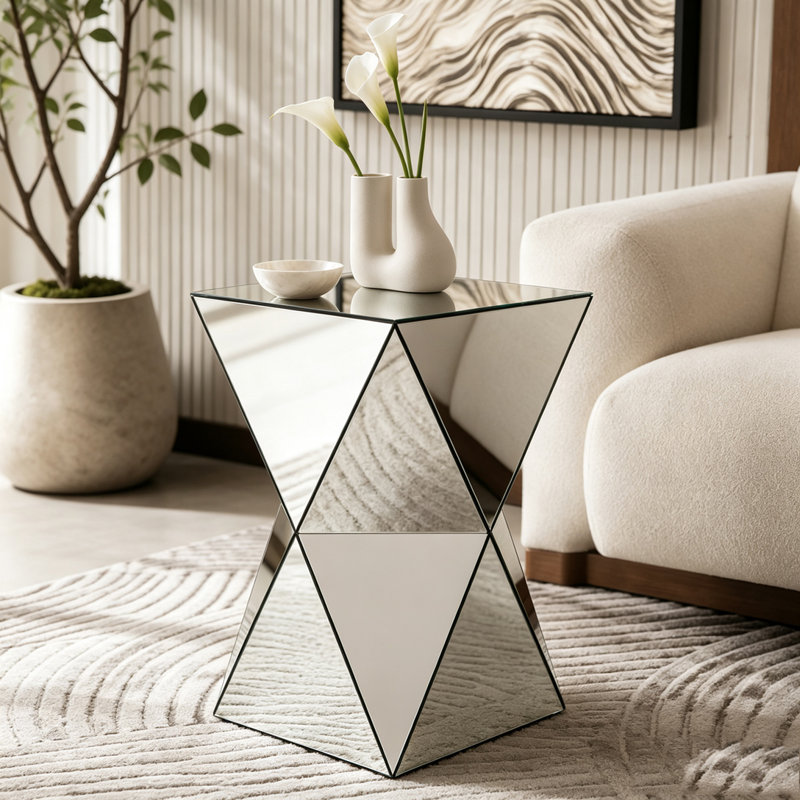 Table d'appoint géométrique à champagne Champagne