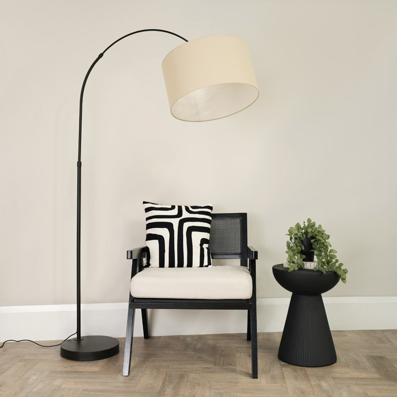 Rinnah 180cm Matte Traditional Floor Lamp, Natural