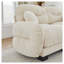 Canapé modulaire en L beige avec repose-pieds en chenille beige, canapé modulaire plissé avec accoudoirs et coussins ronds
