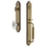 Arc Handleset with Single Cylinder Deadbolt and Biarritz Door Knob and Rosette