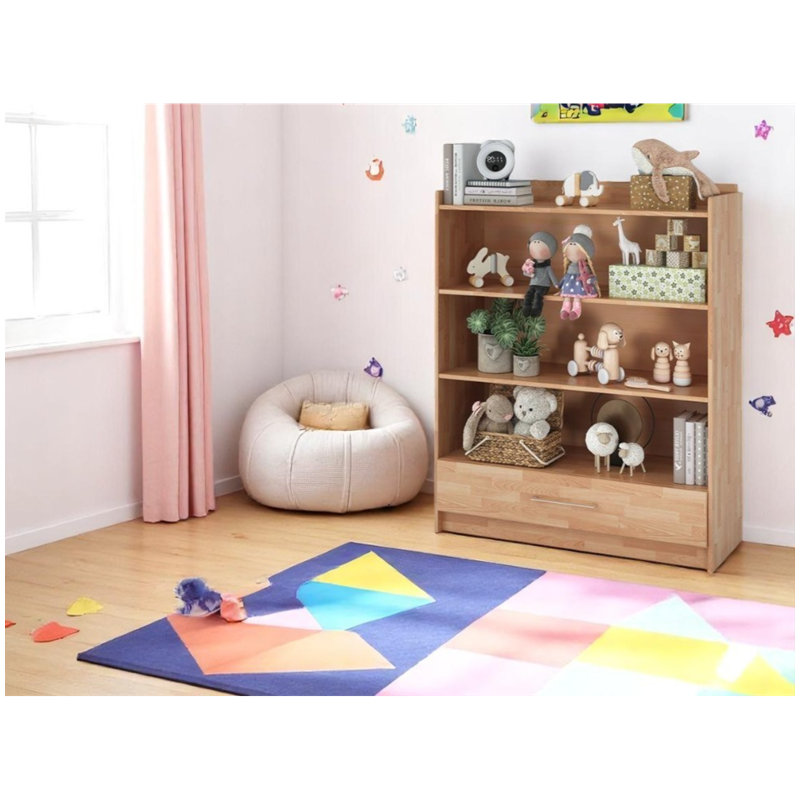 Étagère Whity avec tiroir de rangement minimaliste et charme douillet pour chambre d'enfant