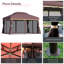 Villarreal 3x4m 2-Tier Gazebo Aluminium Garden Marquee Party Tent Coffee