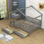 Lit en bois en forme de maison-88580466-88580467