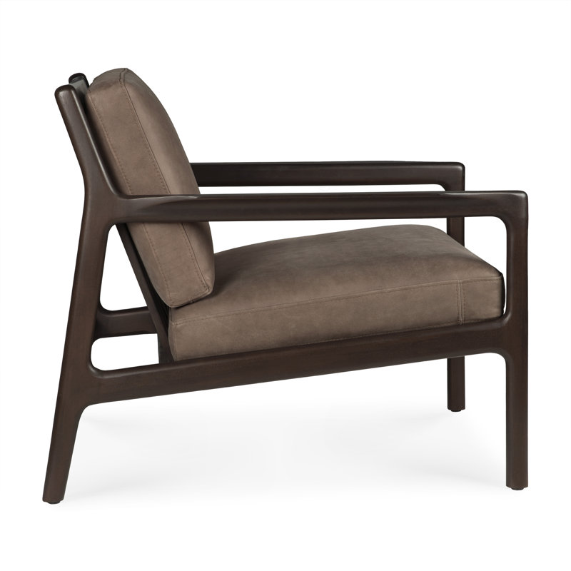Jack Slipcovered Chair, Terra NuBuck Leather