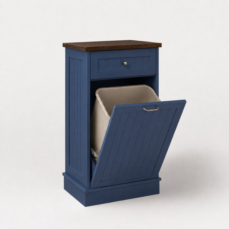 Armoire poubelle inclinable Havant, Bleu