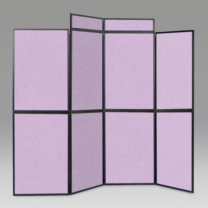 BusyFold Free-Standing Bulletin Board 220cm H x 280cm W, Lilac