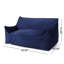 Velveteen 2 Seater Oversized Bean Bag Chair With Armrests