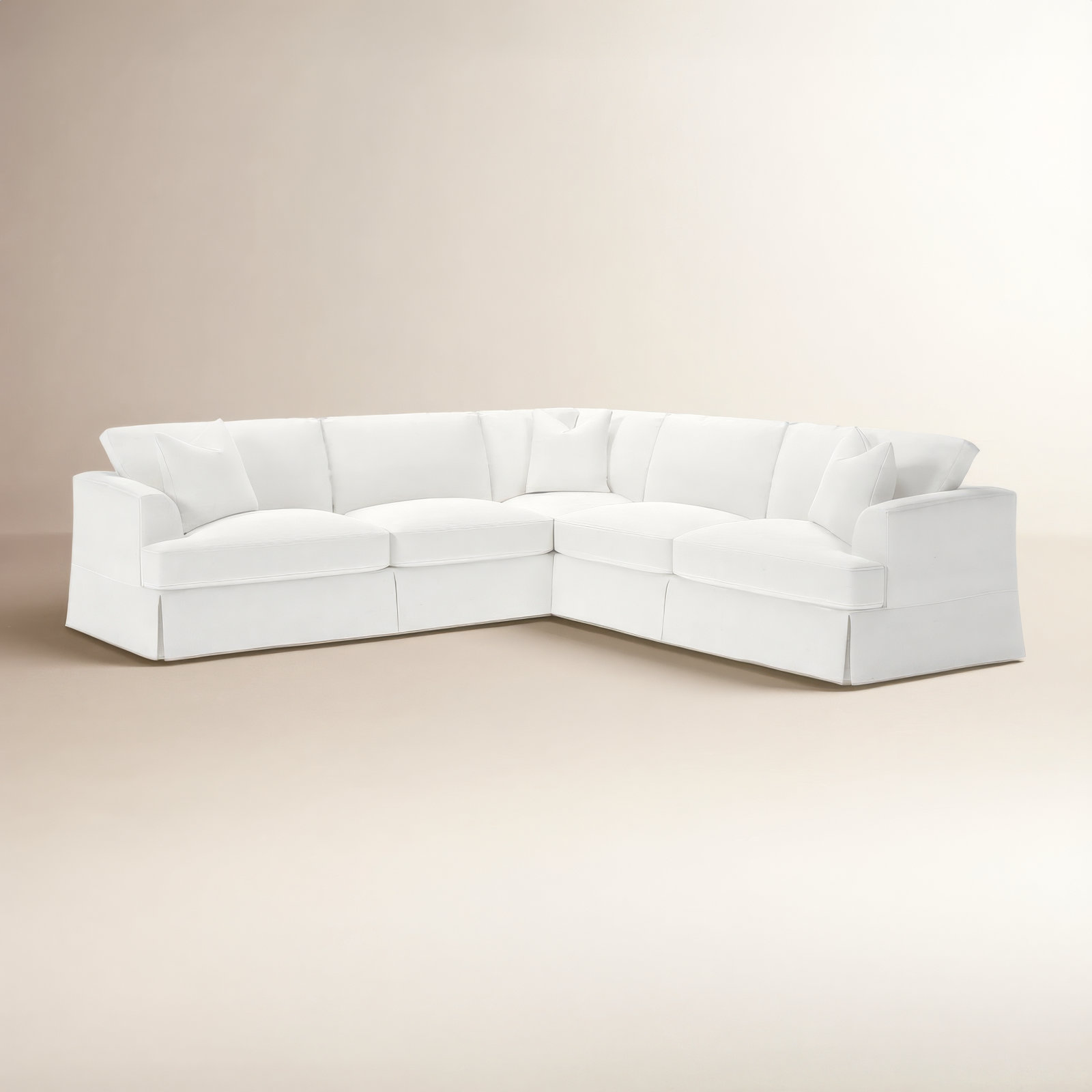 Lucia Sectional, Drusky Moonglow Sustain® Basketweave