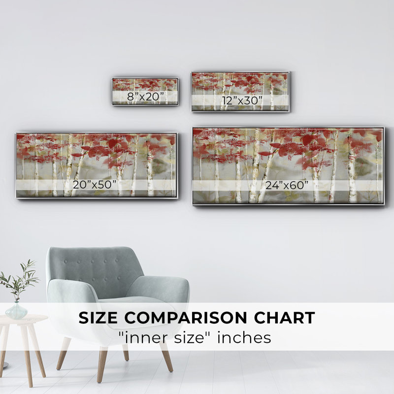 Autumn Forest- Framed Canvas, 24" H x 60" W
