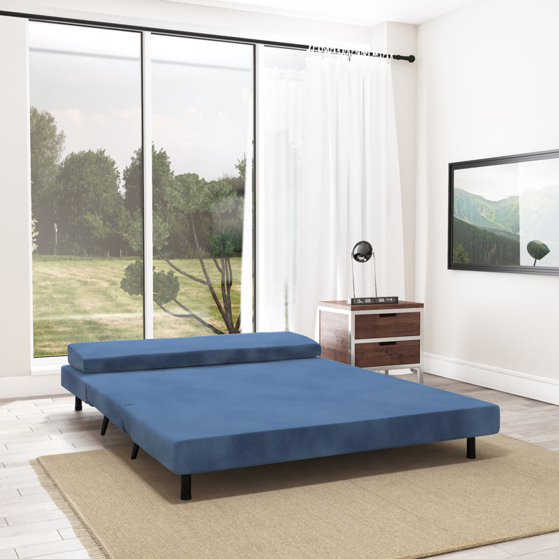 Mallory Sofa Bed Grey Linen, Blue