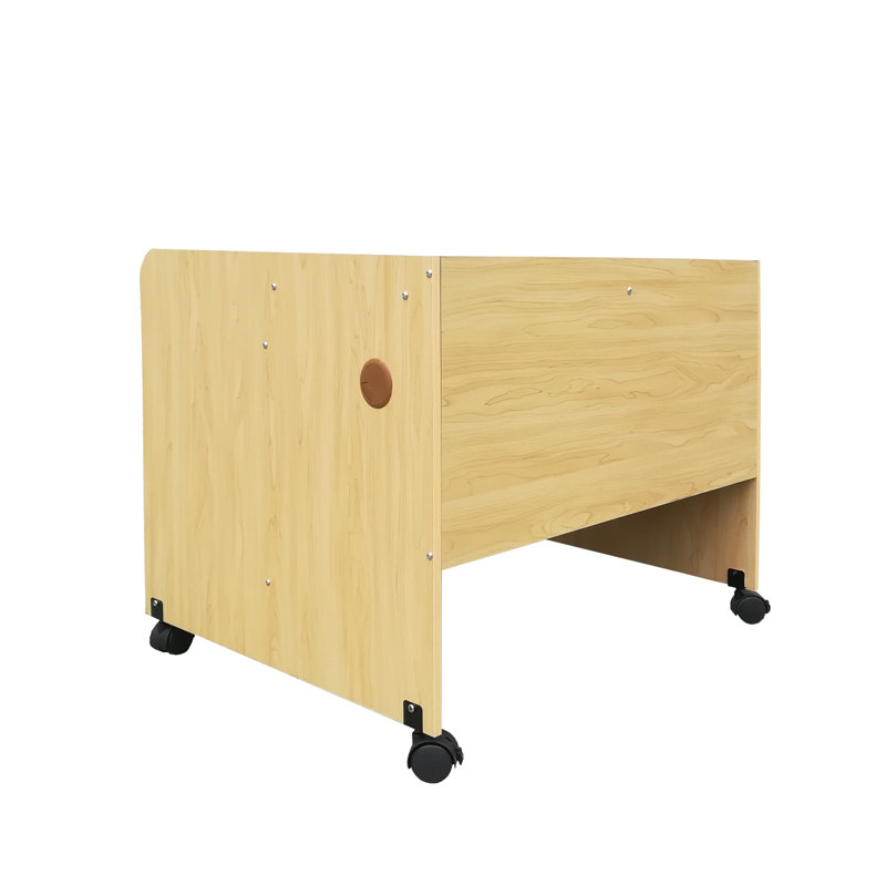 24" Kids Computer Desk Wooden Single Computer Desk w/Adjustable Keyboard Shelf