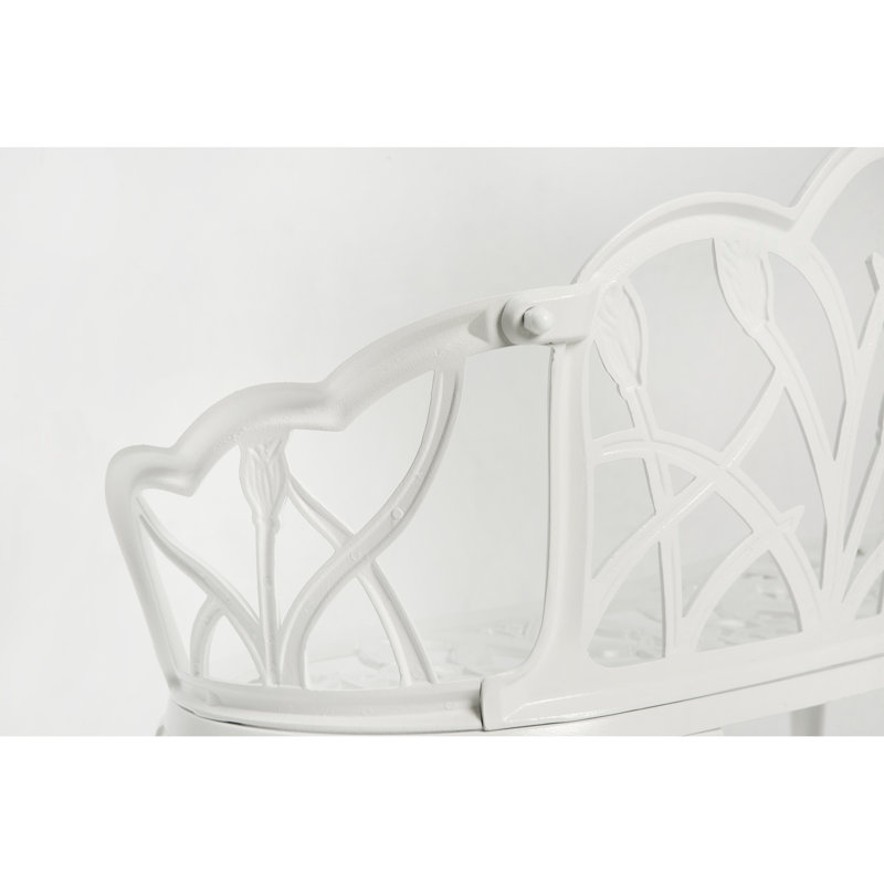 Banc en fonte d'aluminium, Blanc