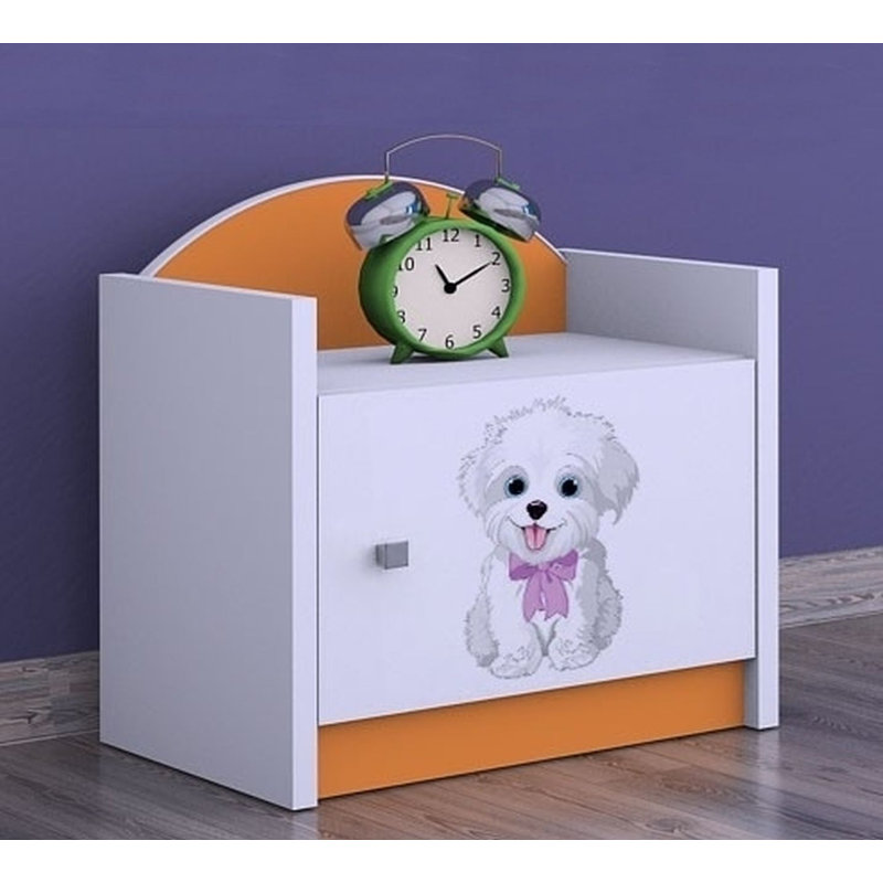 Santino Nightstand, Orange