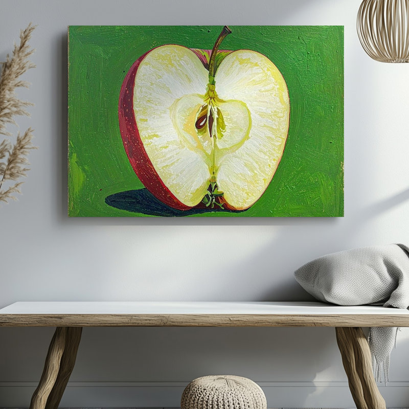 Art graphique sur toile, fond de pomme, H 16 po x l 20 po