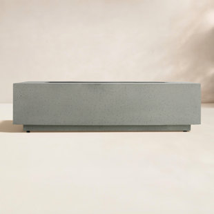 Belle Concrete Rectangle Fire Pit Table