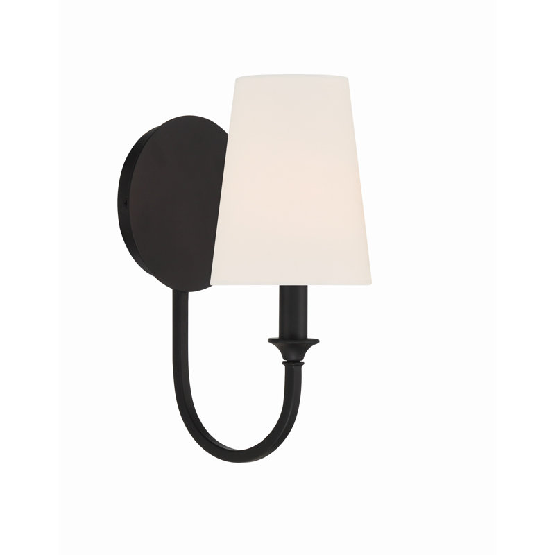 Zaahirah Armed Sconce, Black Forged