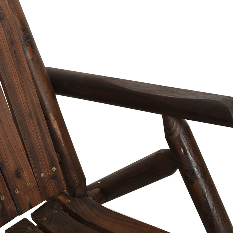 Camarena Solid Wood Rocking Chair, Oak Brown