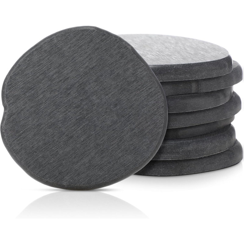 Ensemble de 8 sous-verres gris diatomacées